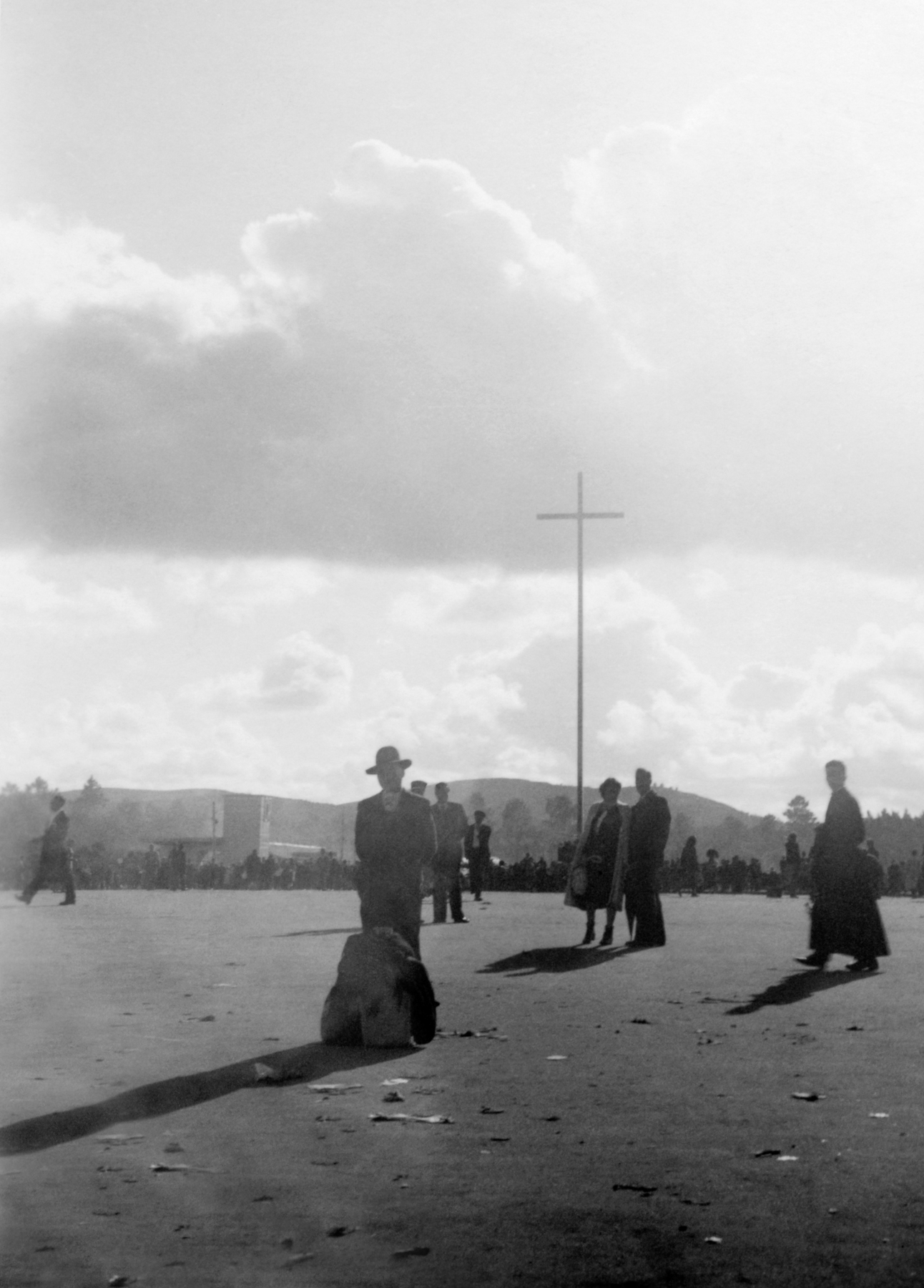 Shadows/Shrine, Sanctuary of Our Lady of Fátima, Cova da Iria, Portugal, cicra 1940's